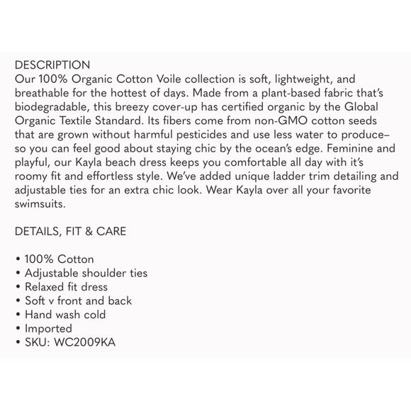 Eberjey Kayla Burgundy Floral Cotton Voile Cover Up Mini Dress S NWT $168 - Picture 5 of 12